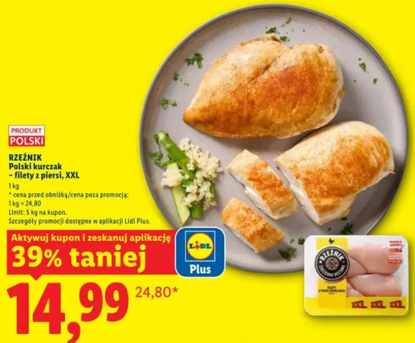 Rzeźnik Polski kurczak filety z piersi XXL