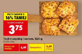 Tost z szynką i serem
