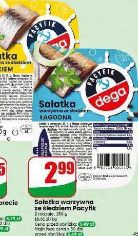 Sałatka warzywna ze śledziem łagodna Pacifik Dega