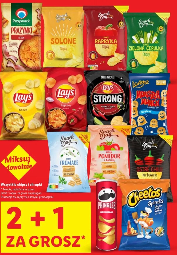 Wszystkie chipsy i chrupki