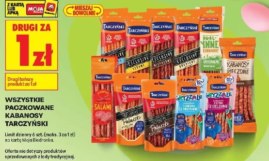 Wszystkie paczkowane kabanosy Tarczyński