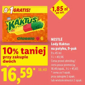 Nestlé Lody Kaktus na patyku, 9-pak