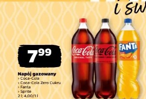 Napój gazowany Coca-Cola, Coca-Cola Zero Cukru, Fanta, Sprite