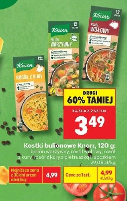 Knorr Kostki bulionowe bulion warzywny, rosół wołowy, rosół z kury, rosół z kury z pietruszką i lubczykiem