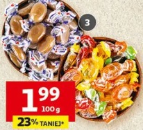 Karmelki owocowe lub mleczne