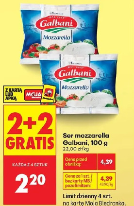 Ser mozzarella Galbani