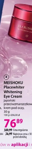 MEISHOKU Placewhiter Whitening Eye Cream japoński przeciwzmarszczkowy krem pod oczy