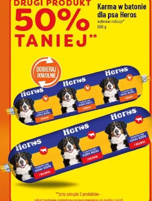 Karma w batonie dla psa Heros