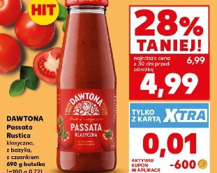 Dawtona Passata Rustica klasyczna, z bazylią, z czosnkiem
