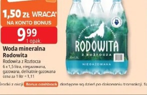 Woda mineralna Rodowita Rodowita z Roztocza
