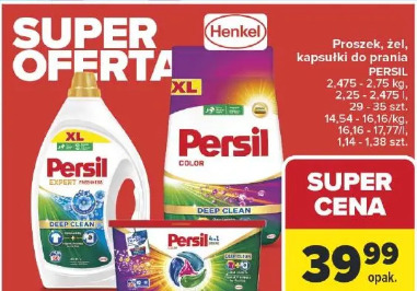 Proszek, żel, kapsułki do prania PERSIL