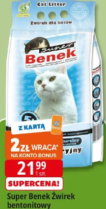 Super Benek żwirek bentonitowy