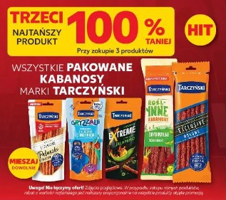 Wszystkie pakowane kabanosy marki Tarczyński