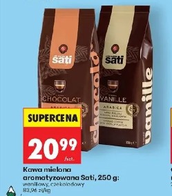 Kawa mielona aromatyzowana Sati: chocolat, vanille