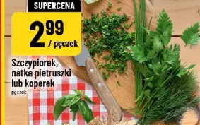 Szczypiorek, natka pietruszki lub koperek