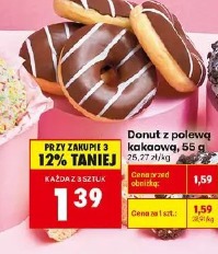 Donut z polewą kakaową
