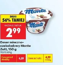 Deser mleczno-czekoladowy Monte Zott