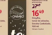 OnlyBio, toner do włosów, Gorzka Czekolada, 100 ml