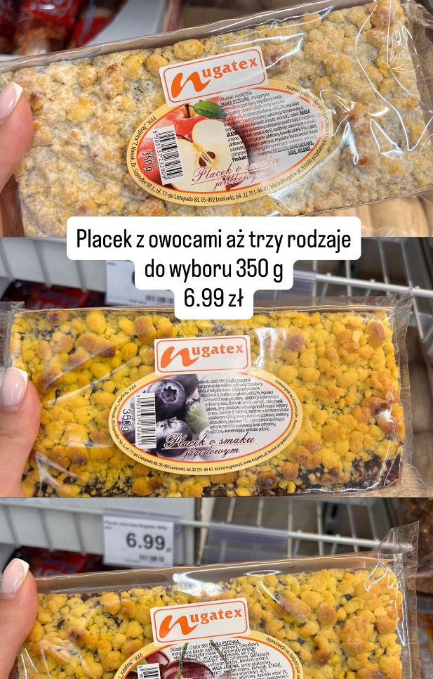 Nugatex placek z owocami