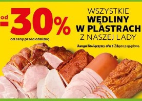 Wszystkie wędliny w plastrach z naszej lady