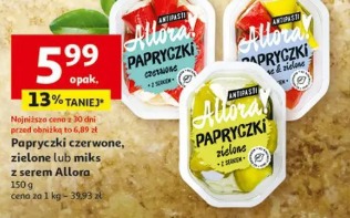 Papryczki czerwone, zielone lub miks z serem Allora