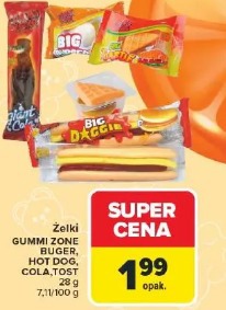 Żelki GUMMI ZONE BURGER, HOT DOG, COLA, TOST