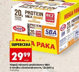 Napój mleczny proteinowy SBA o smaku ciasteczkowym