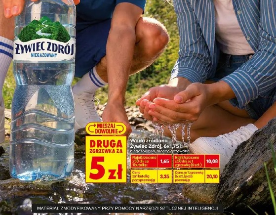 Woda źródlana Żywiec Zdrój niegazowany