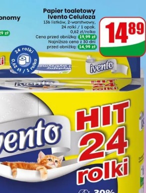 Papier toaletowy Ivento Celuloza
