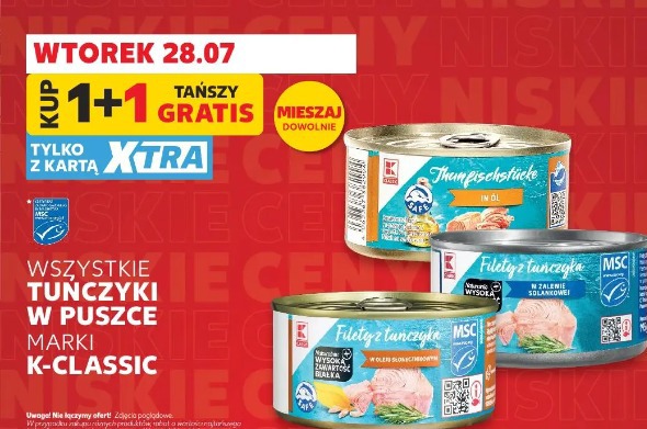 Wszystkie tuńczyki w puszce marki K-Classic