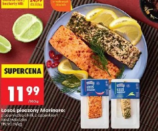 Łosoś pieczony Marinero: z papryką chili, z czosnkiem niedźwiedzim