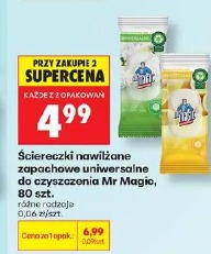 Ściereczki nawilżane zapachowe uniwersalne do czyszczenia Mr Magic, 80 szt.