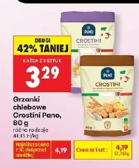 Grzanki chlebowe Crostini Pano