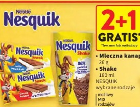 Mleczna kanapka/Shake Nesquik wybrane rodzaje