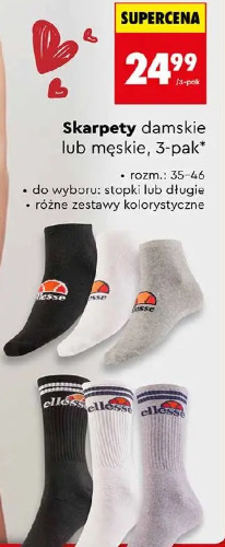 Skarpety damskie lub męskie 3-pak Ellesse