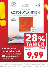 Łosoś atlantycki wędzony, w plastrach ARCTIC FISH