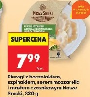 Pierogi z boczniakiem, szpinakiem, serem mozzarella i masłem czosnkowym Nasze Smaki
