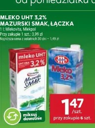 Mleko UHT 3,2% Mazurski Smak, Łączka