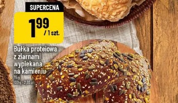 Bułka proteinowa z ziarnami wypiekana na kamieniu