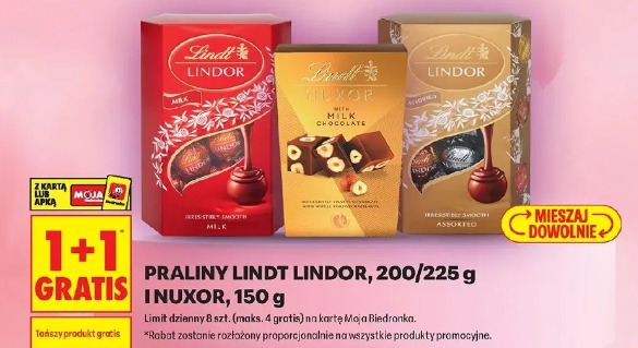 Praliny Lindt Lindor i Nuxor