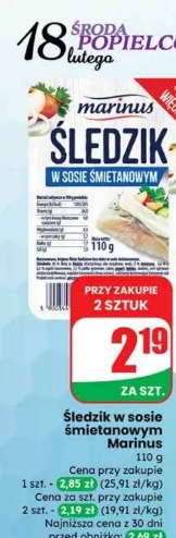 Śledzik w sosie śmietanowym Marinus