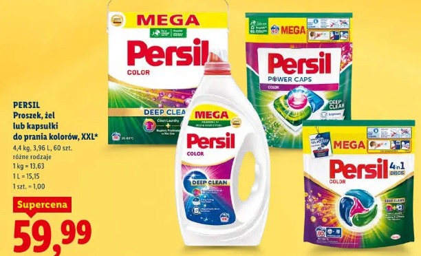 Persil Proszek, żel lub kapsułki do prania kolorów, XXL