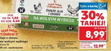Jaja z chowu na wolnym wybiegu klasa M
