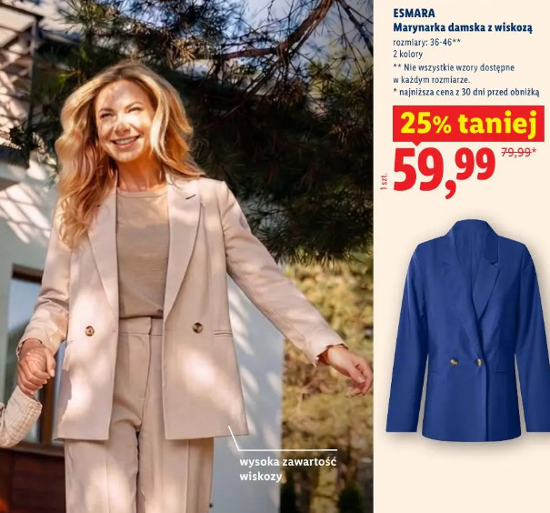 Esmara Marynarka damska z wiskozą