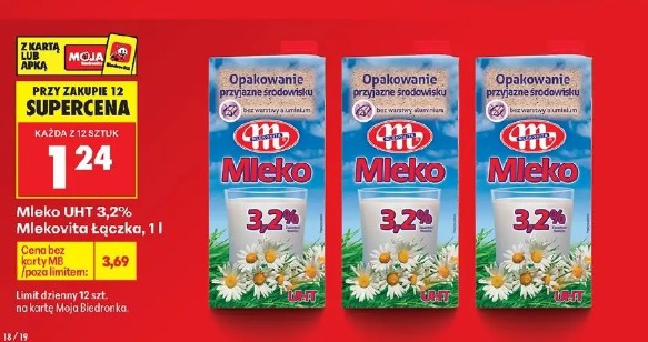 Mleko UHT 3,2% Mlekovita Łączka