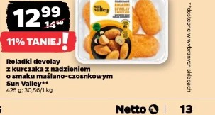 Roladki devolay z kurczaka z nadzieniem o smaku maślano-czosnkowym Sun Valley