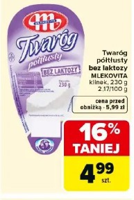 Twaróg półtłusty bez laktozy MLEKOVITA
