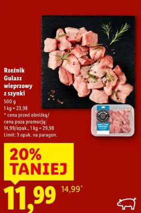 Rzeźnik Gulasz wieprzowy z szynki