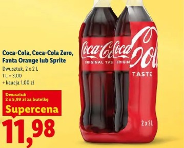 Coca-Cola, Coca-Cola Zero, Fanta Orange lub Sprite