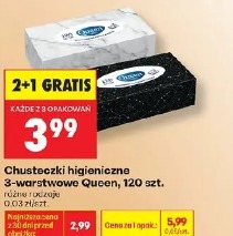 Chusteczki higieniczne 3-warstwowe Queon, 120 szt.